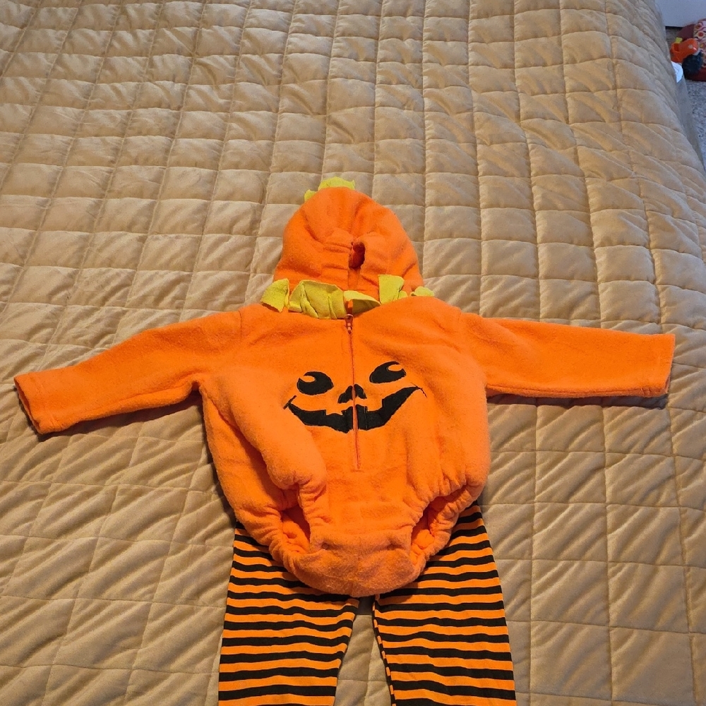Orange Pumpkin Kids Costume Sz12 Months